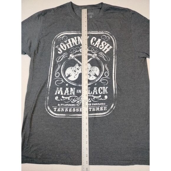 Johnny Cash The Man In Black Men's T-Shirt Large Gray Graphic Short‎ Sleeve - Picture 5 of 8